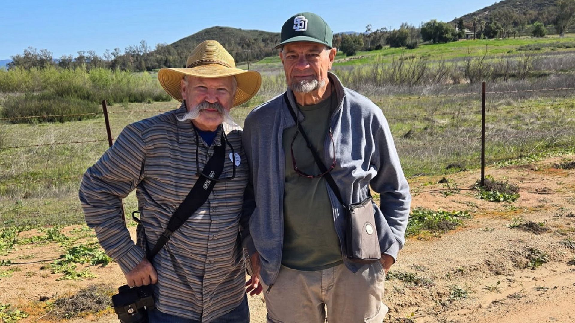 Bob Wagoner, left, and Glen Rasmussen pictured in the desert