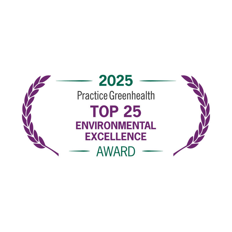 Practice Greenhealth top 25 environmental excellence badge