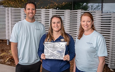 Bandfield, Avants and Mumaugh with Beacon Award