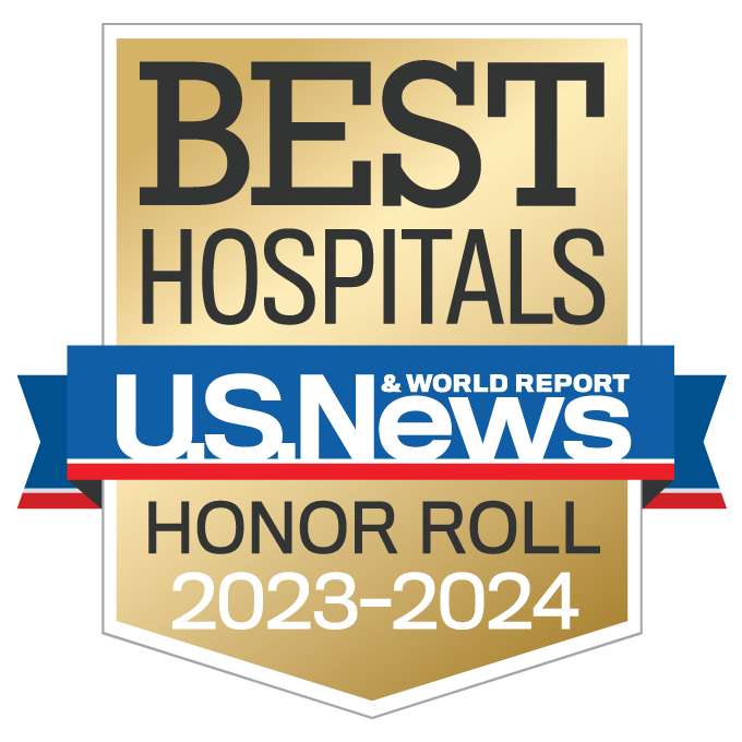 US News & World Report honor roll badge for outstanding patient care