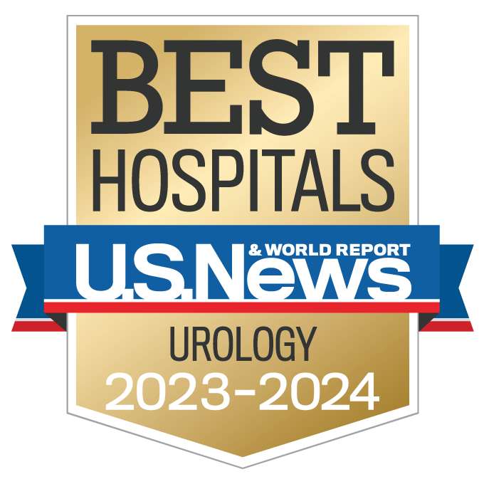 US News & World Report top-ranked badge for urology