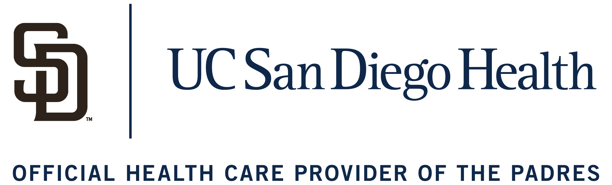 UC San Diego Health iOfficial Health Care Provider of the Padres logo