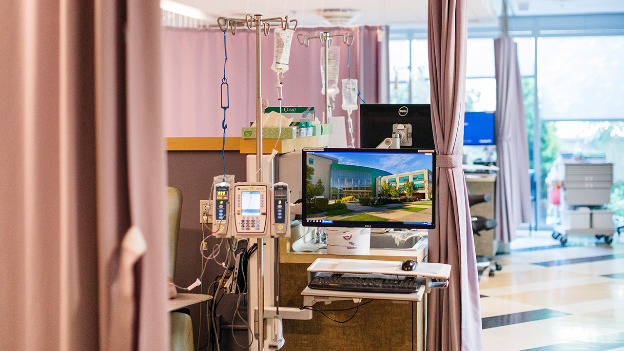 advanced equipment inside a chemotherapy room