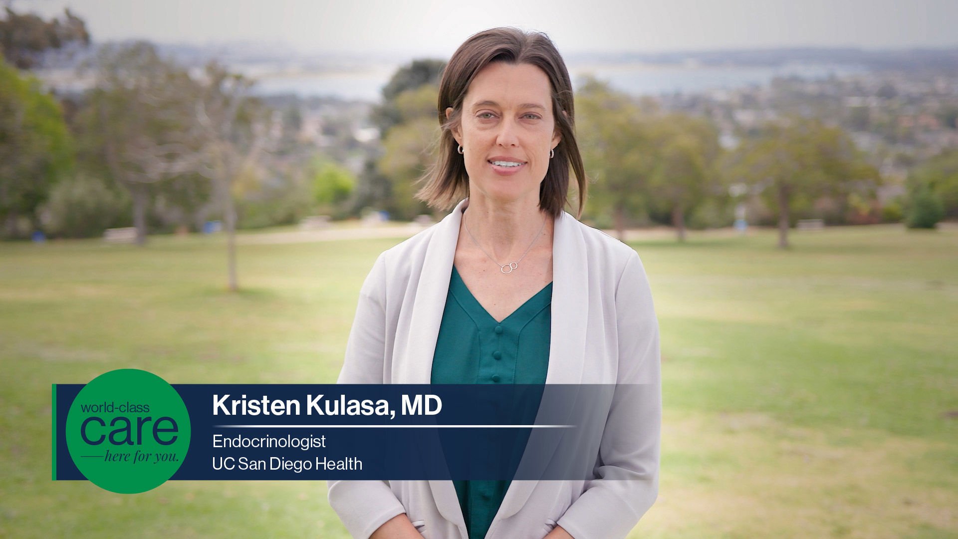Dr. Kristy Kulasa, an endocrinologist, talking on video